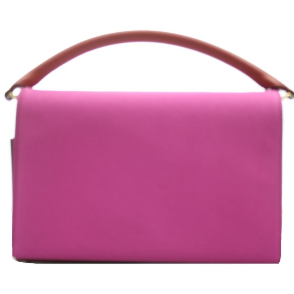 DIANE VON FURSTENBERG SILK & LEATHER BAG NWT - Picture 5 of 9